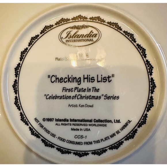 Vintage Islandia International. First Plate in “Celebration of Christmas” Series - Picture 3 of 8